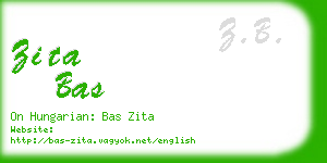 zita bas business card